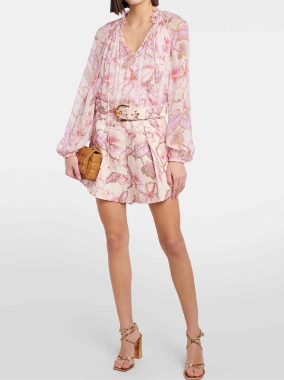 Zimmermann Pink Floral Long-Sleeve set